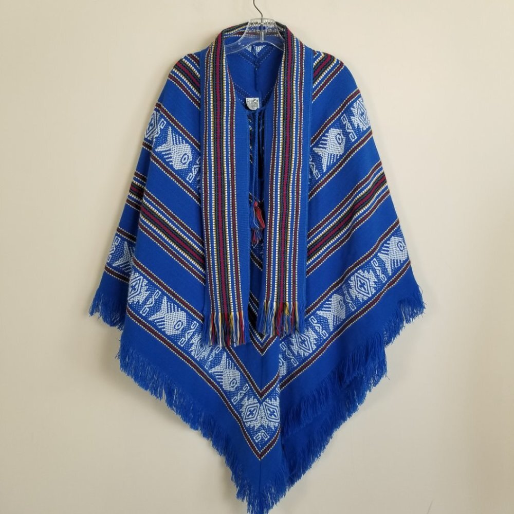 Tejidos Diaz Wool Blend Poncho Cape